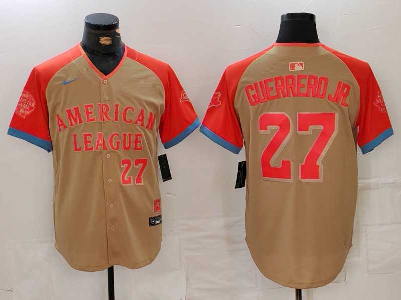 Mens Toronto Blue Jays #27 Vladimir Guerrero Jr Number Cream 2024 All Star Limited Stitched Jersey->2024 mlb all-star->MLB Jersey